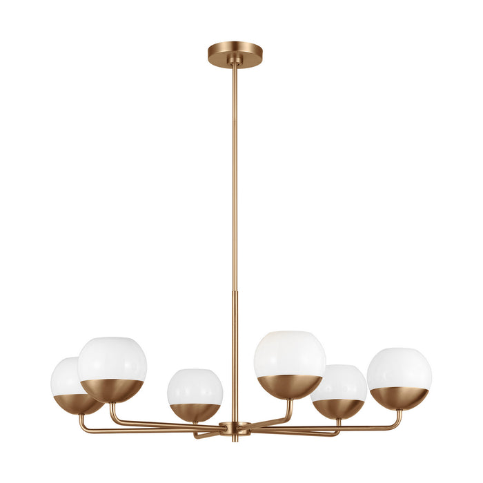 Visual Comfort Studio 3168106EN3-848 LED Chandelier, Satin Brass