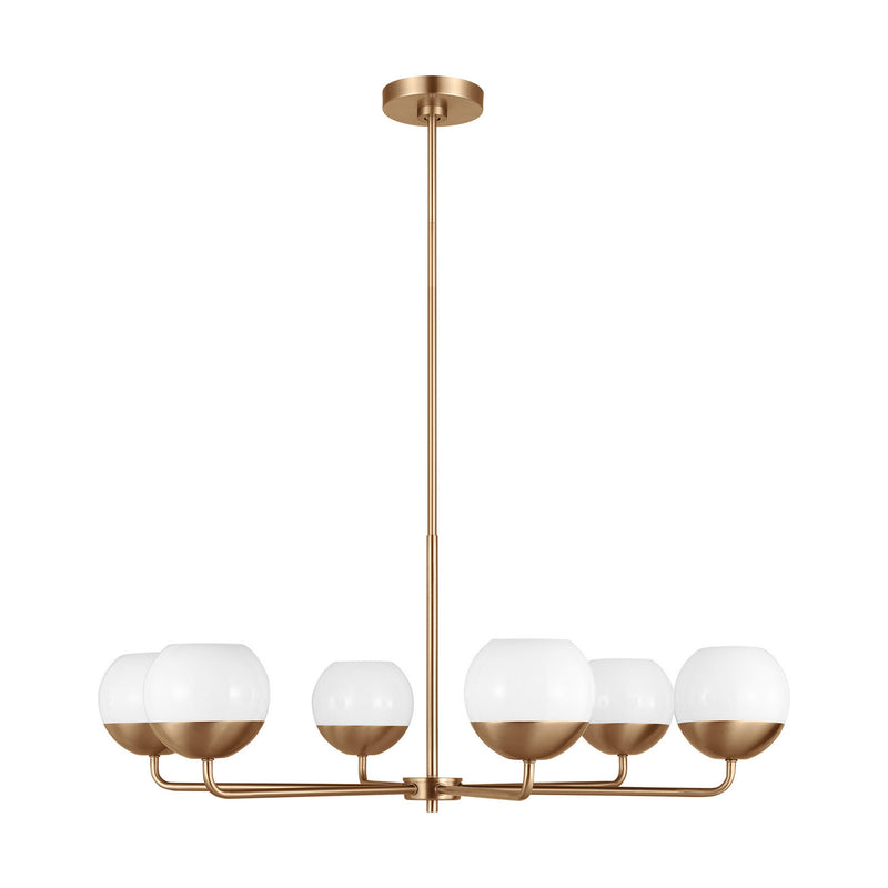 Visual Comfort Studio 3168106EN3-848 LED Chandelier, Satin Brass