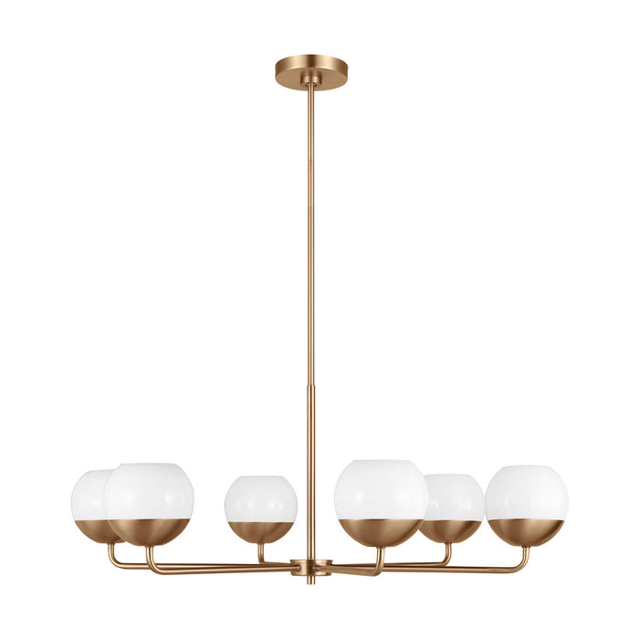 Visual Comfort Studio 3168106EN3-848 LED Chandelier, Satin Brass