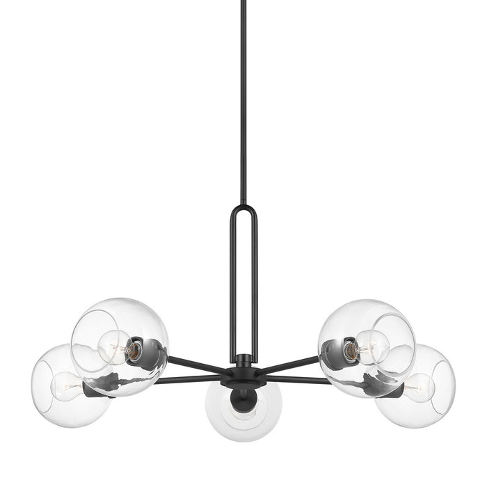 Visual Comfort Studio 3255705-112 Five Light Chandelier, Midnight Black
