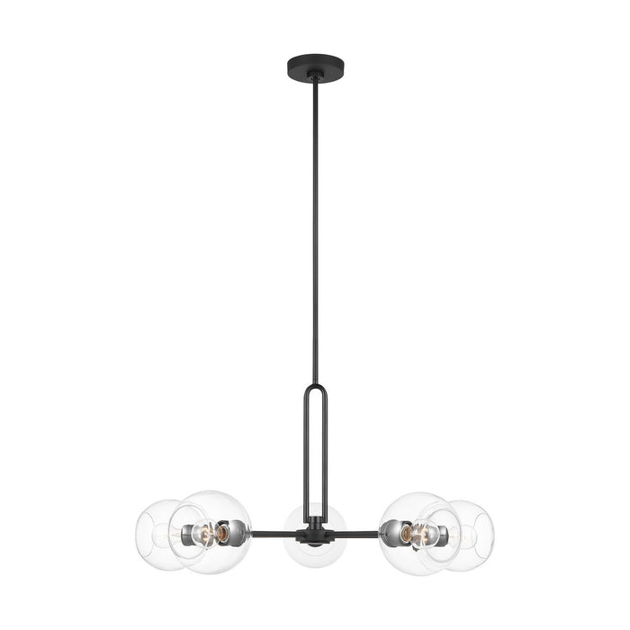 Visual Comfort Studio 3255705-112 Five Light Chandelier, Midnight Black