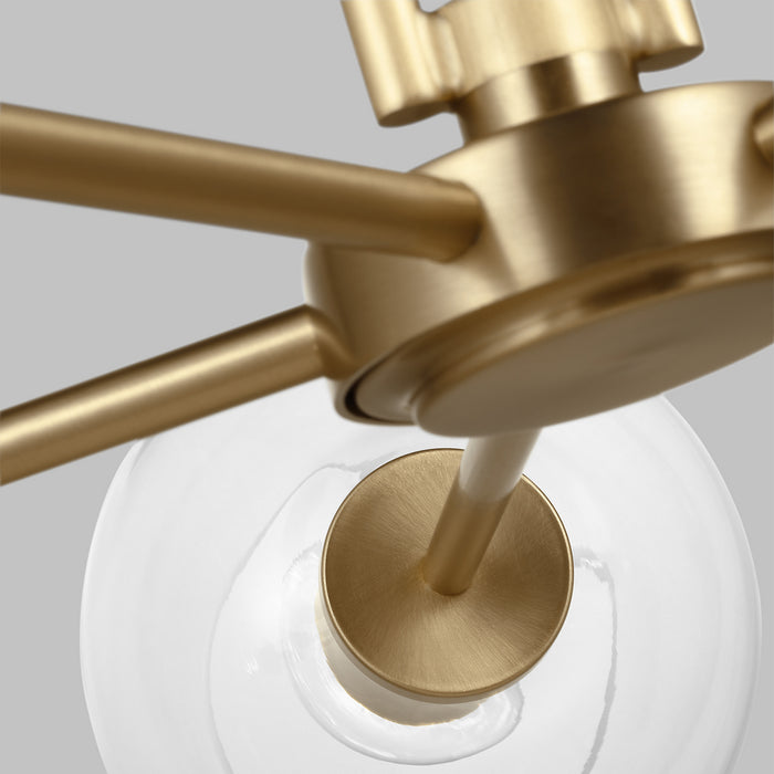 Visual Comfort Studio 3255705-848 Five Light Chandelier, Satin Brass