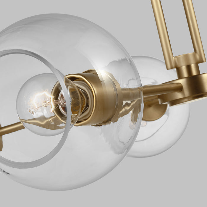 Visual Comfort Studio 3255705-848 Five Light Chandelier, Satin Brass