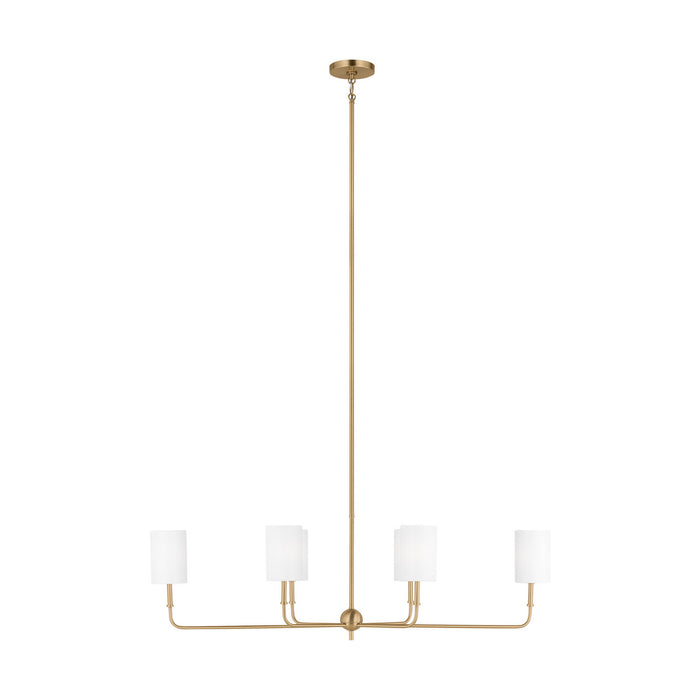 Visual Comfort Studio 3609306-848 Six Light Chandelier, Satin Brass