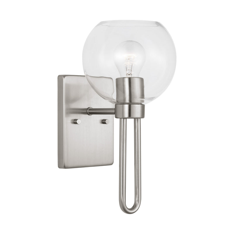 Visual Comfort Studio 4155701-962 One Light Bath Vanity, Brushed Nickel