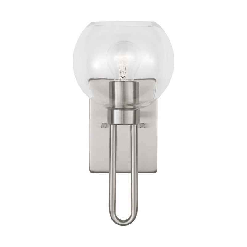 Visual Comfort Studio 4155701-962 One Light Bath Vanity, Brushed Nickel
