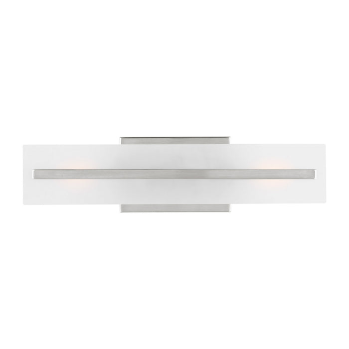 Visual Comfort Studio 4454302-962 Two Light Bath Vanity, Brushed Nickel