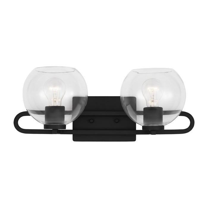 Visual Comfort Studio 4455702-112 Two Light Bath Vanity, Midnight Black