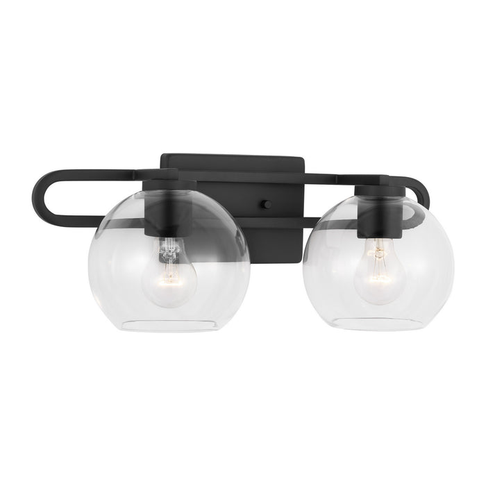 Visual Comfort Studio 4455702-112 Two Light Bath Vanity, Midnight Black
