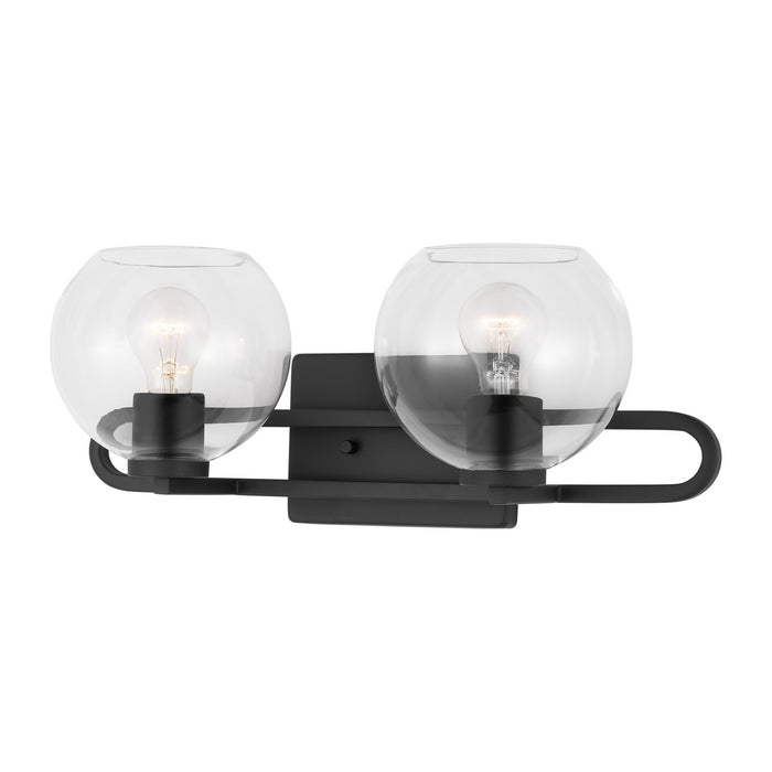 Visual Comfort Studio 4455702-112 Two Light Bath Vanity, Midnight Black