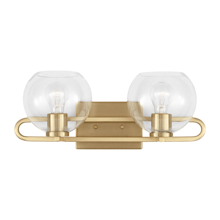 Visual Comfort Studio 4455702-848 Two Light Bath Vanity, Satin Brass