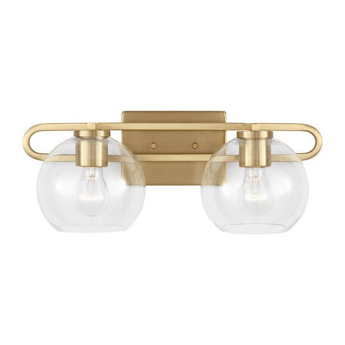 Visual Comfort Studio 4455702-848 Two Light Bath Vanity, Satin Brass
