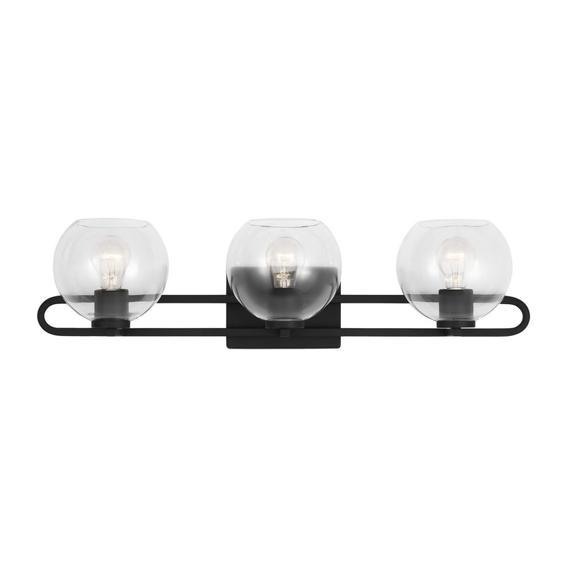 Visual Comfort Studio 4455703-112 Three Light Bath Vanity, Midnight Black