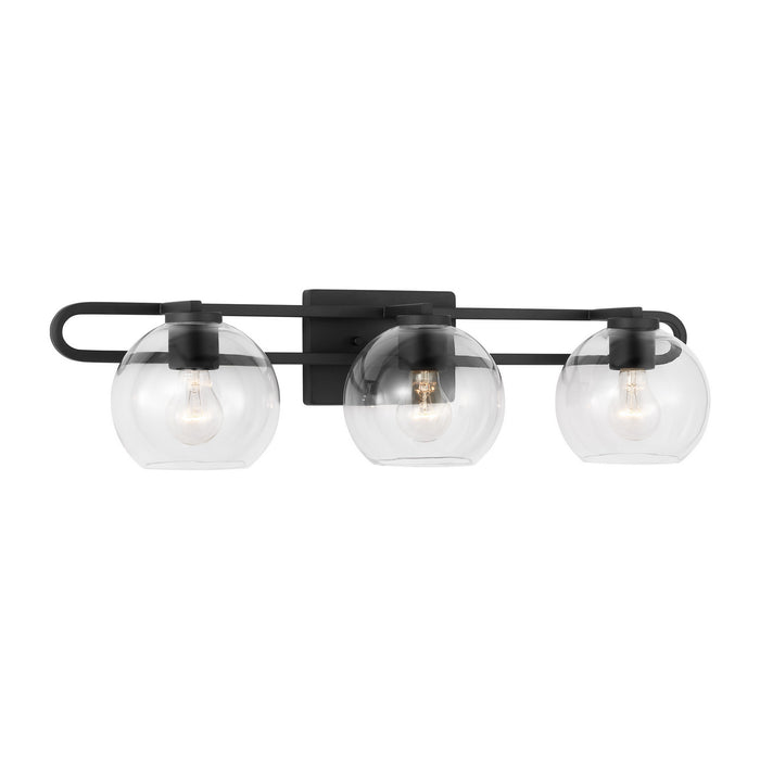 Visual Comfort Studio 4455703-112 Three Light Bath Vanity, Midnight Black