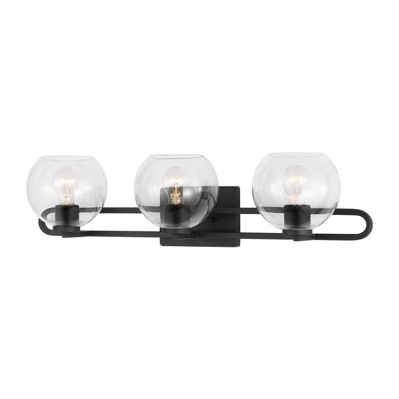 Visual Comfort Studio 4455703-112 Three Light Bath Vanity, Midnight Black
