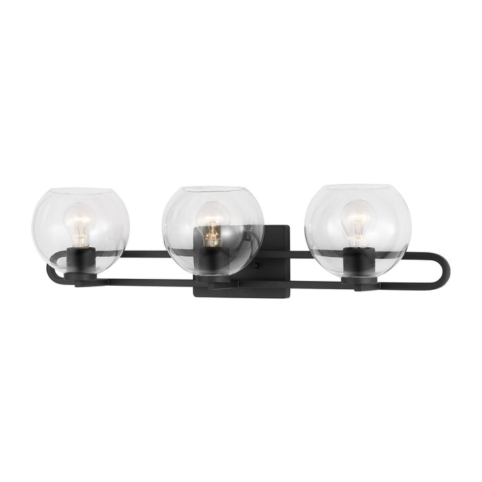 Visual Comfort Studio 4455703-112 Three Light Bath Vanity, Midnight Black