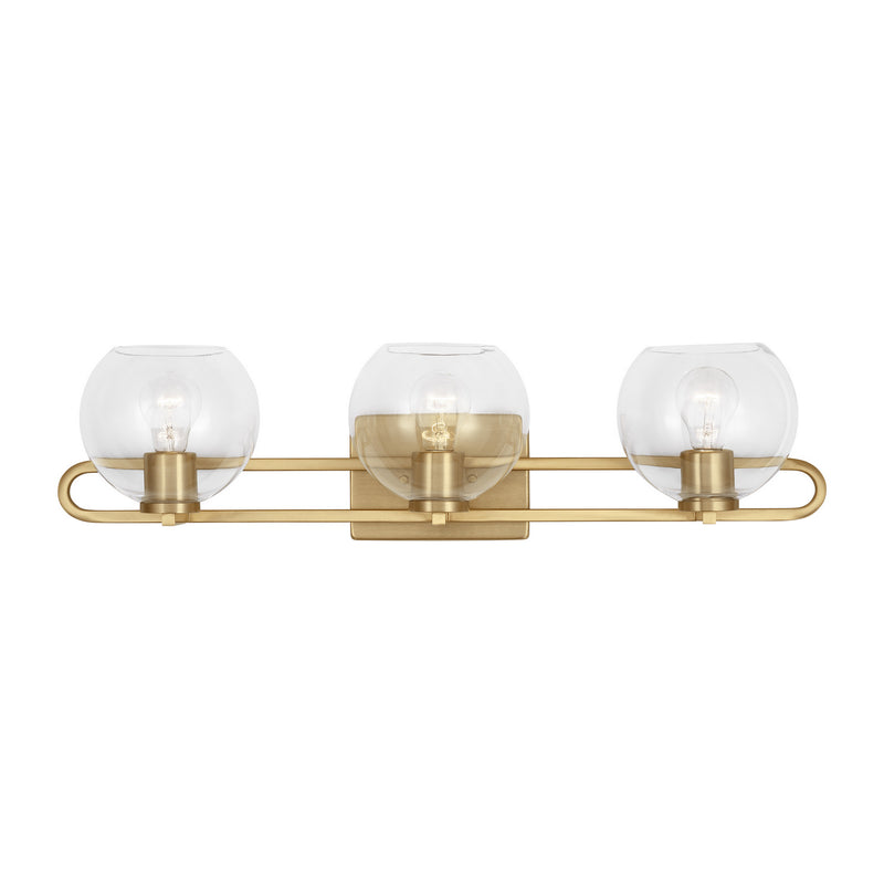Visual Comfort Studio 4455703-848 Three Light Bath Vanity, Satin Brass