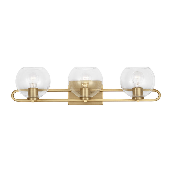 Visual Comfort Studio 4455703-848 Three Light Bath Vanity, Satin Brass