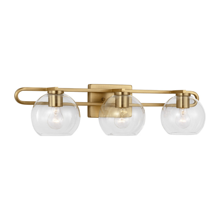 Visual Comfort Studio 4455703-848 Three Light Bath Vanity, Satin Brass