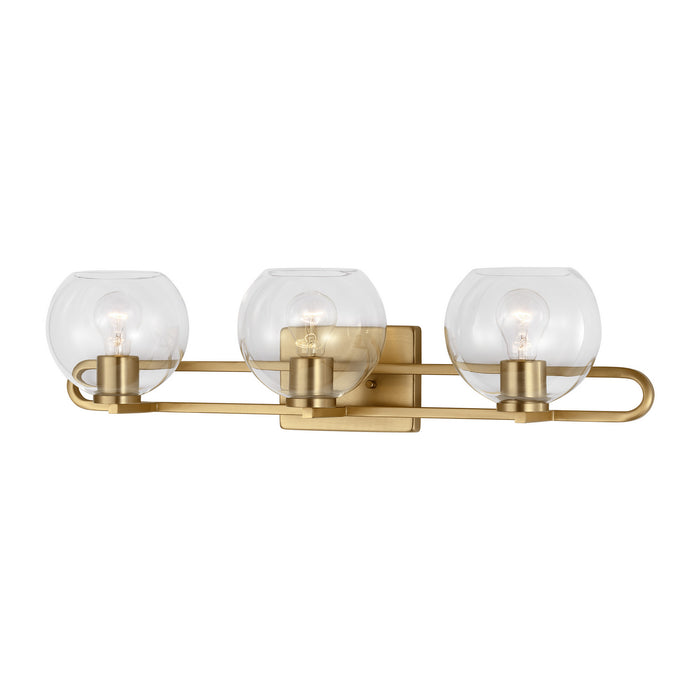Visual Comfort Studio 4455703-848 Three Light Bath Vanity, Satin Brass