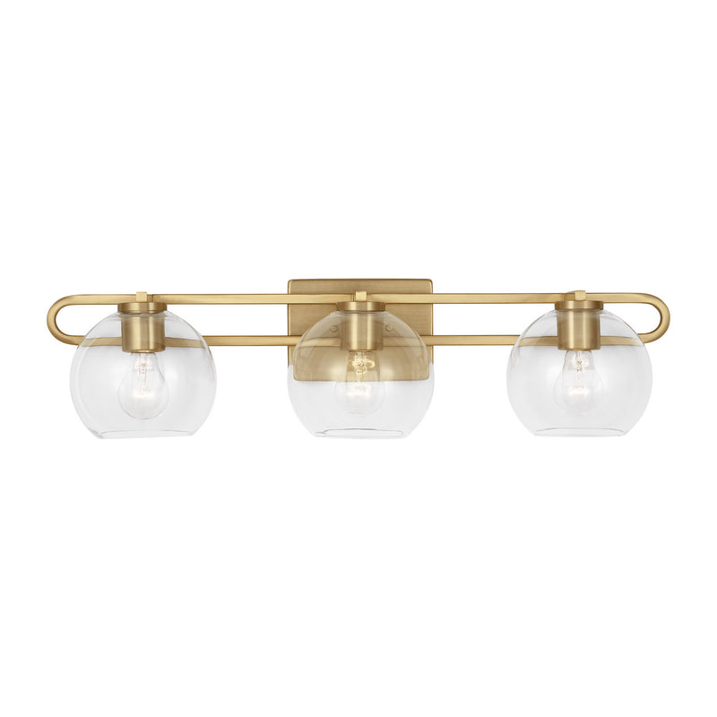 Visual Comfort Studio 4455703-848 Three Light Bath Vanity, Satin Brass