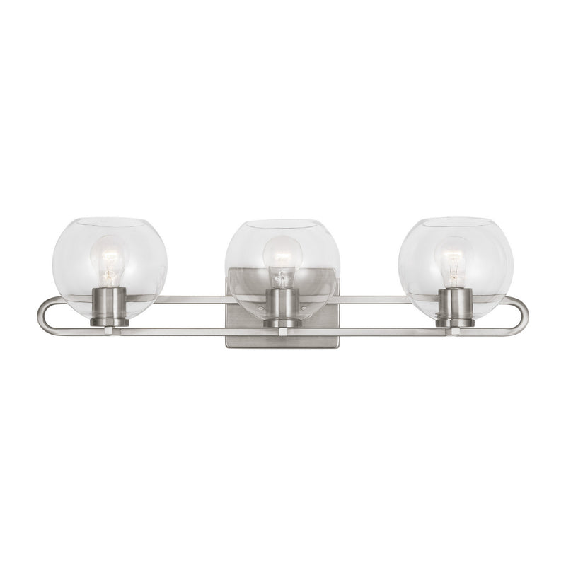 Visual Comfort Studio 4455703-962 Three Light Bath Vanity, Brushed Nickel