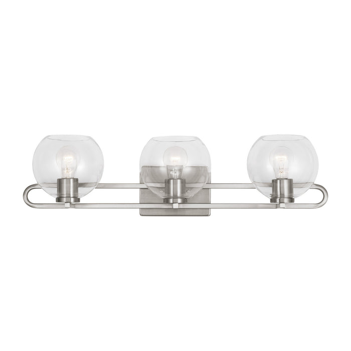 Visual Comfort Studio 4455703-962 Three Light Bath Vanity, Brushed Nickel