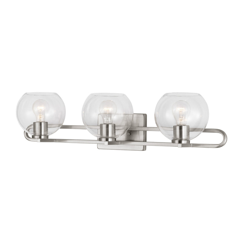 Visual Comfort Studio 4455703-962 Three Light Bath Vanity, Brushed Nickel