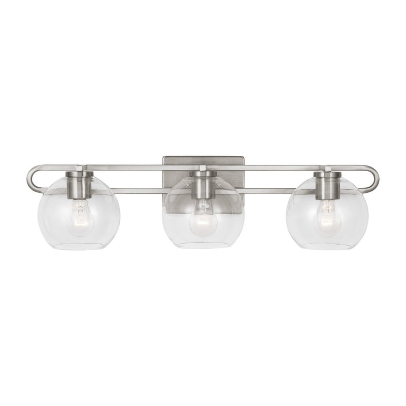 Visual Comfort Studio 4455703-962 Three Light Bath Vanity, Brushed Nickel