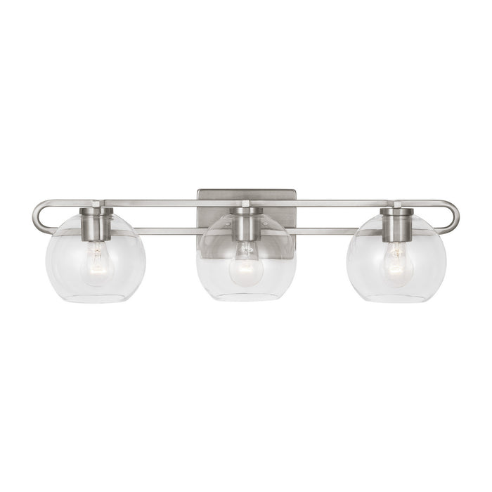 Visual Comfort Studio 4455703-962 Three Light Bath Vanity, Brushed Nickel