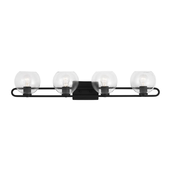 Visual Comfort Studio 4455704-112 Four Light Bath Vanity, Midnight Black