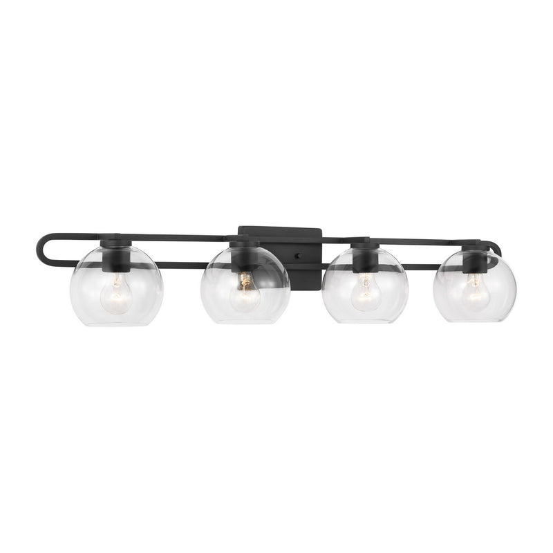 Visual Comfort Studio 4455704-112 Four Light Bath Vanity, Midnight Black