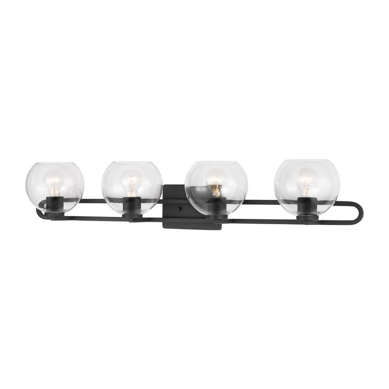 Visual Comfort Studio 4455704-112 Four Light Bath Vanity, Midnight Black