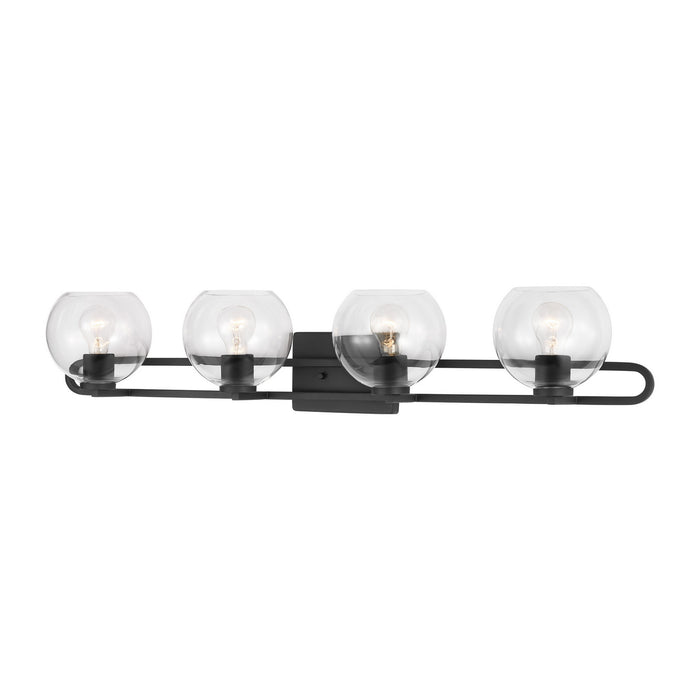 Visual Comfort Studio 4455704-112 Four Light Bath Vanity, Midnight Black