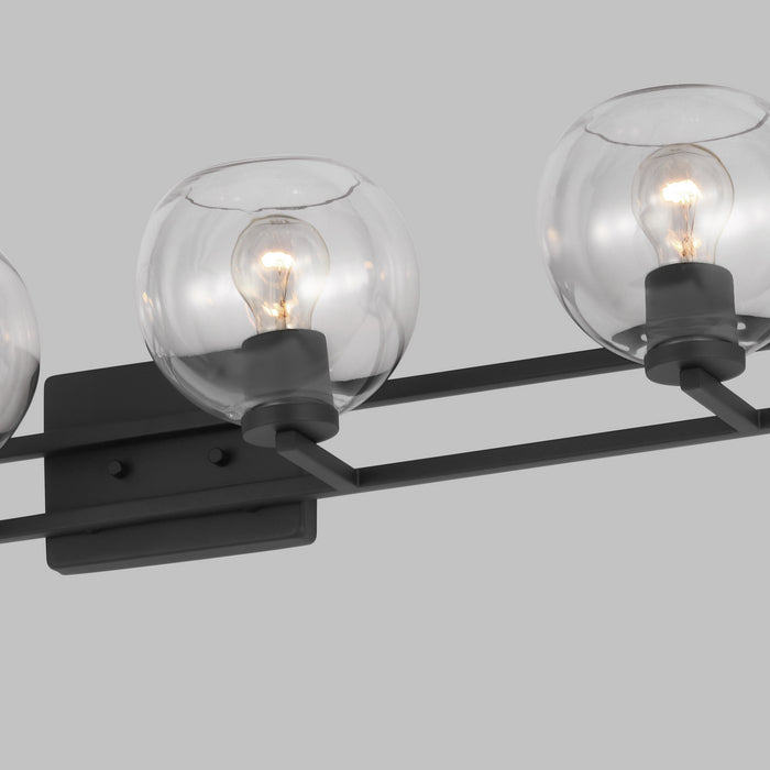 Visual Comfort Studio 4455704-112 Four Light Bath Vanity, Midnight Black