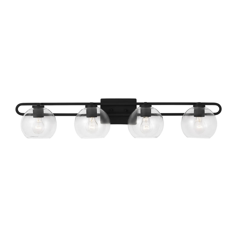 Visual Comfort Studio 4455704-112 Four Light Bath Vanity, Midnight Black