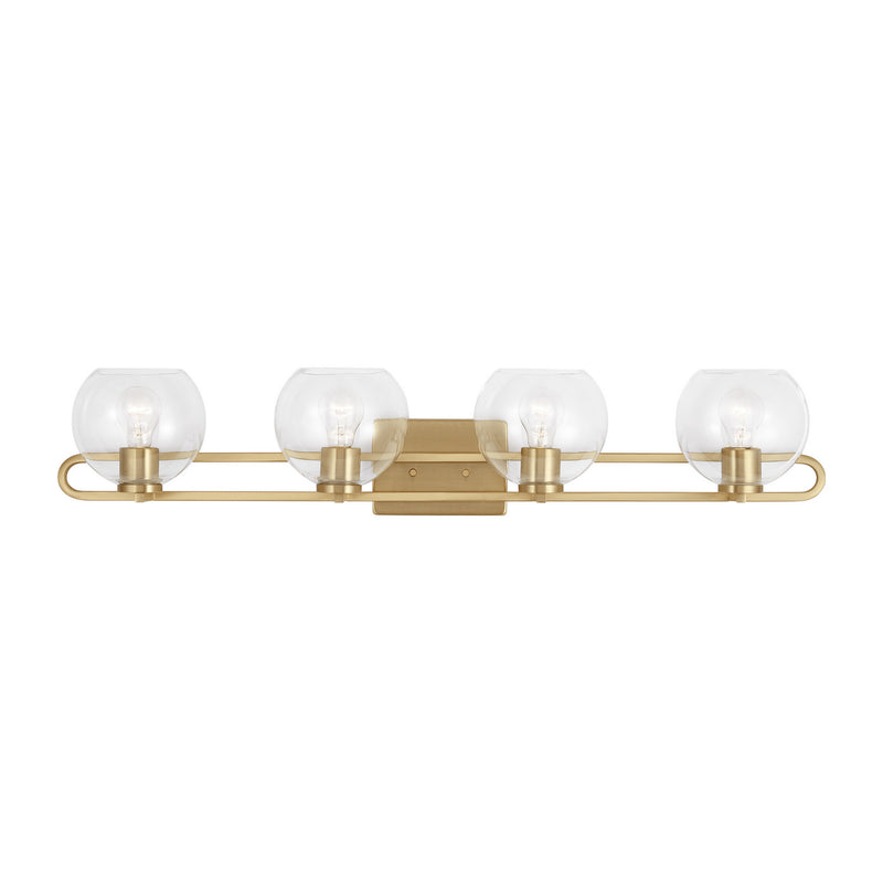 Visual Comfort Studio 4455704-848 Four Light Bath Vanity, Satin Brass