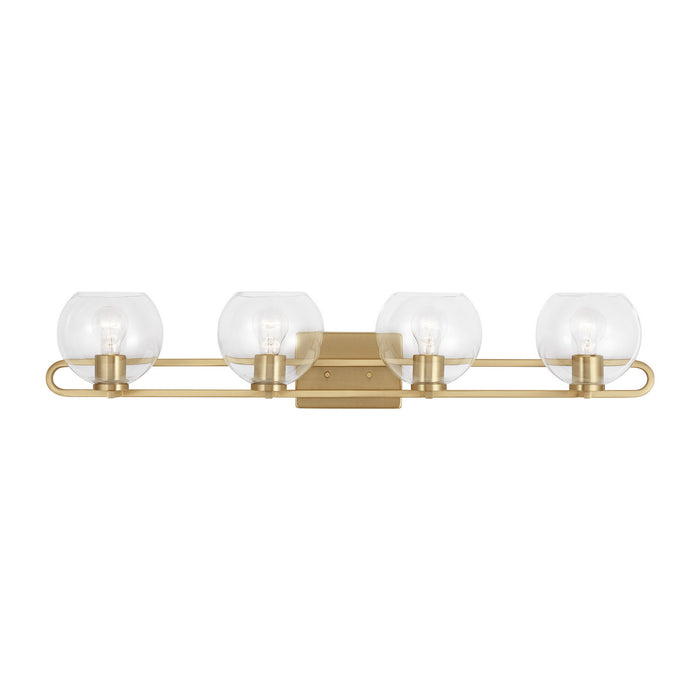 Visual Comfort Studio 4455704-848 Four Light Bath Vanity, Satin Brass