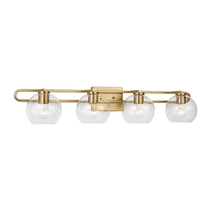 Visual Comfort Studio 4455704-848 Four Light Bath Vanity, Satin Brass