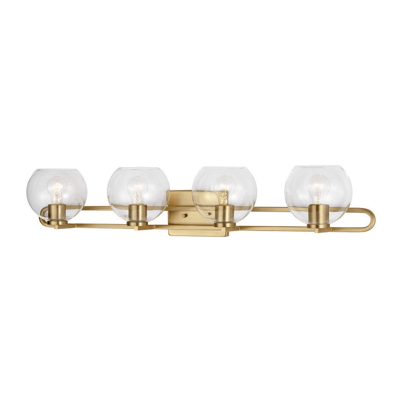 Visual Comfort Studio 4455704-848 Four Light Bath Vanity, Satin Brass