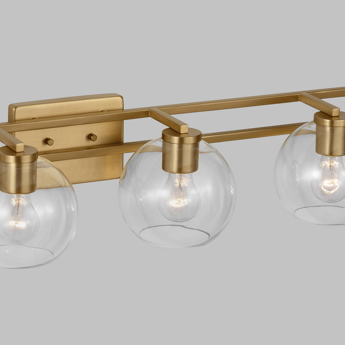 Visual Comfort Studio 4455704-848 Four Light Bath Vanity, Satin Brass