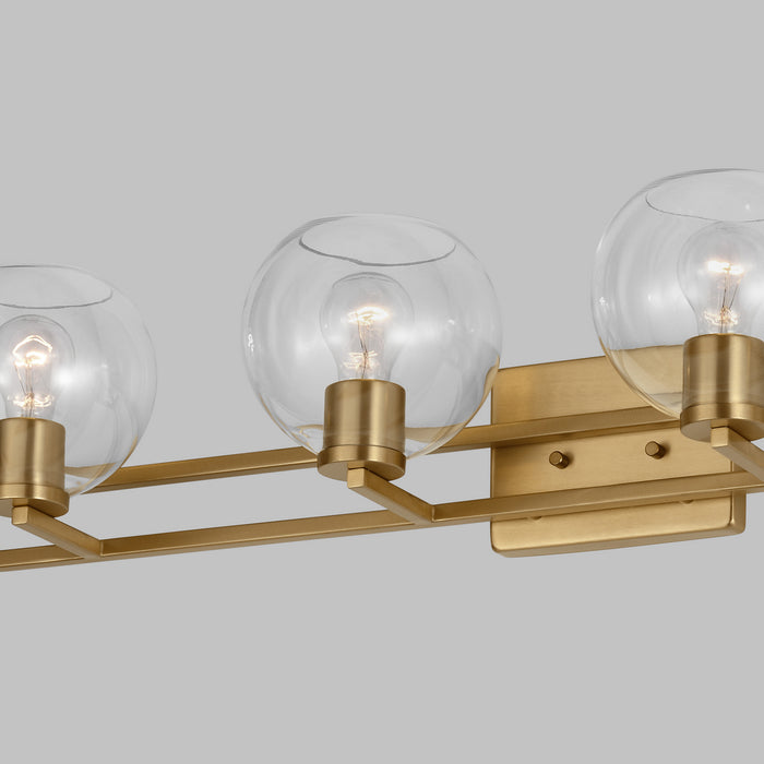 Visual Comfort Studio 4455704-848 Four Light Bath Vanity, Satin Brass
