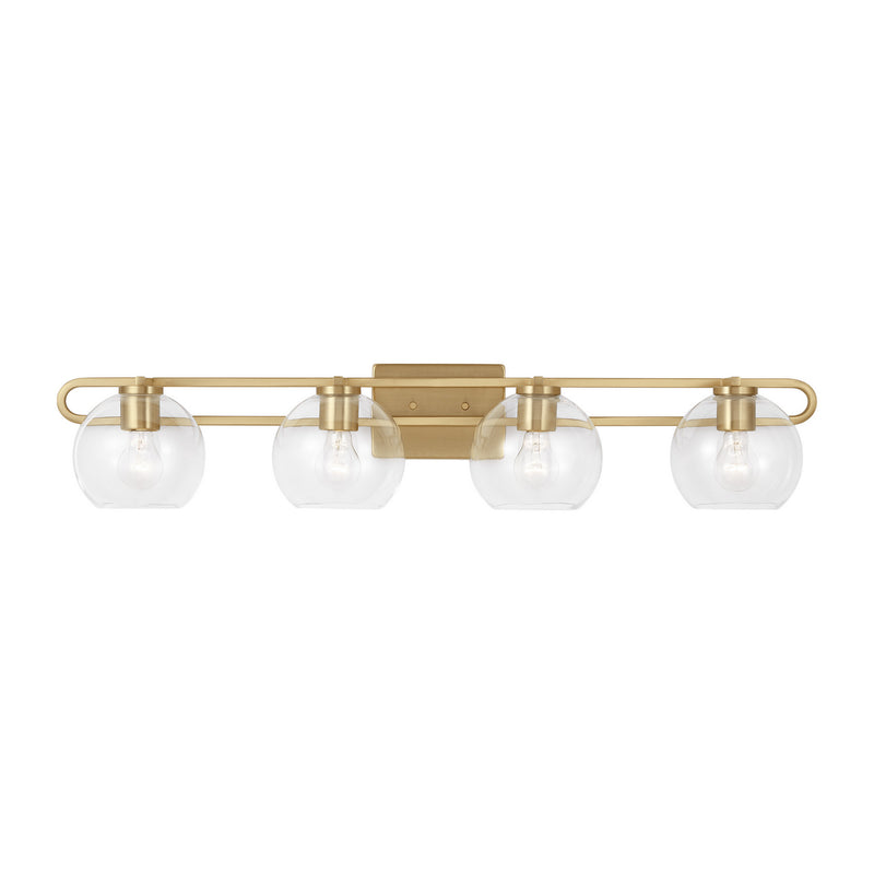 Visual Comfort Studio 4455704-848 Four Light Bath Vanity, Satin Brass