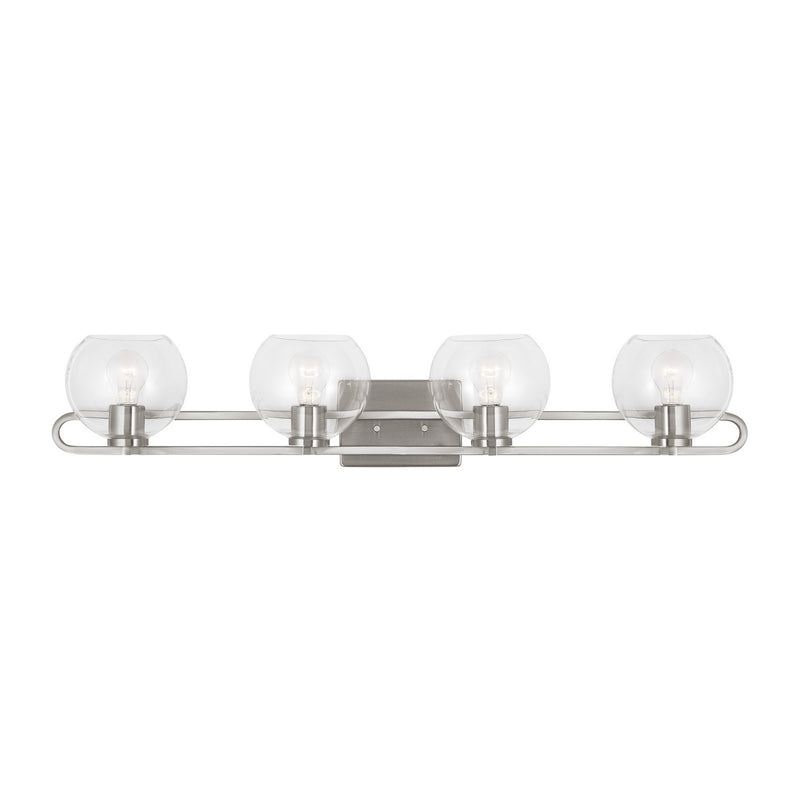 Visual Comfort Studio 4455704-962 Four Light Bath Vanity, Brushed Nickel