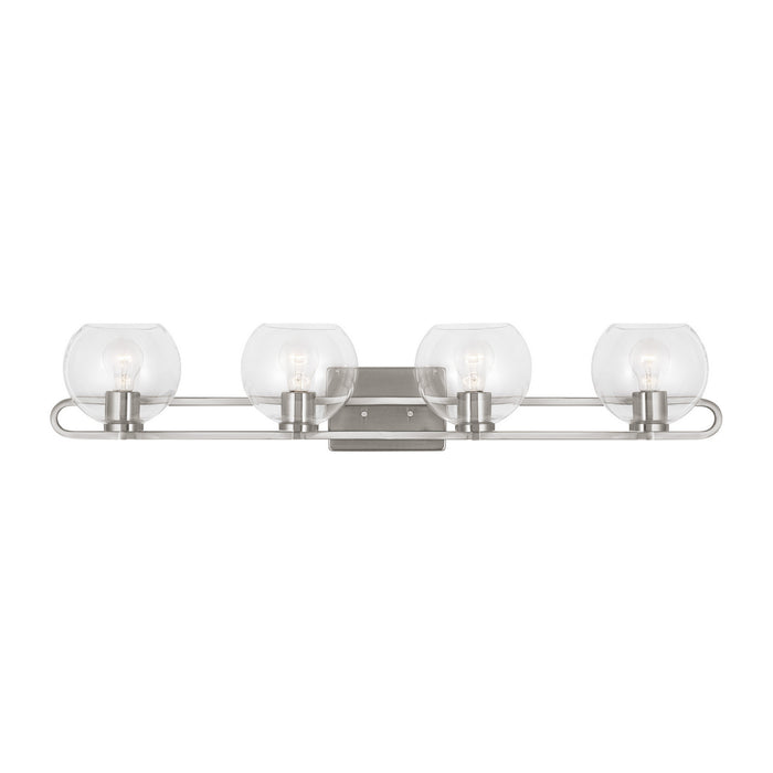 Visual Comfort Studio 4455704-962 Four Light Bath Vanity, Brushed Nickel