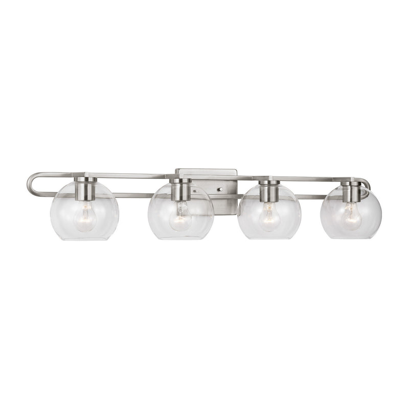 Visual Comfort Studio 4455704-962 Four Light Bath Vanity, Brushed Nickel