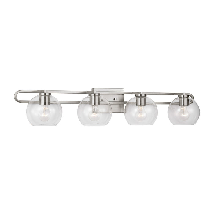 Visual Comfort Studio 4455704-962 Four Light Bath Vanity, Brushed Nickel