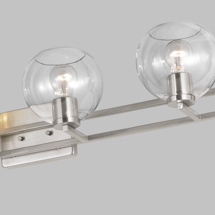 Visual Comfort Studio 4455704-962 Four Light Bath Vanity, Brushed Nickel