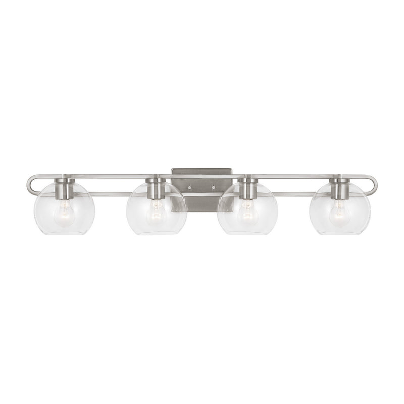 Visual Comfort Studio 4455704-962 Four Light Bath Vanity, Brushed Nickel