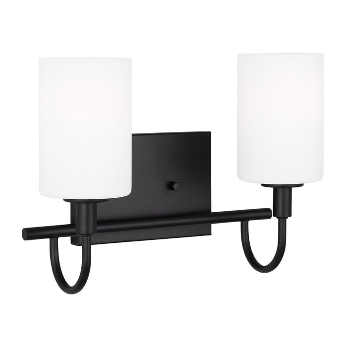 Visual Comfort Studio 4457102-112 Two Light Bath Vanity, Midnight Black